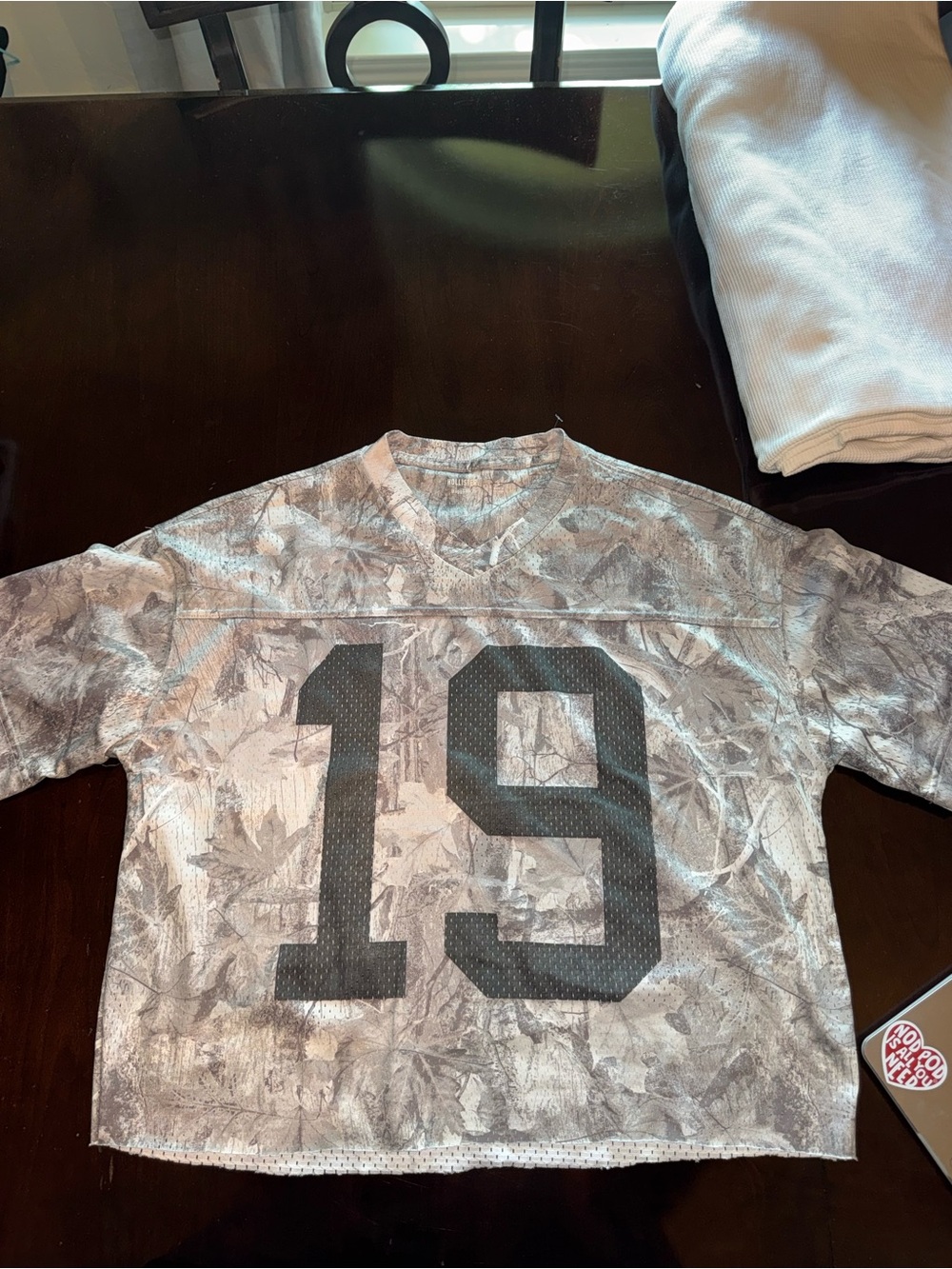 Hollister Gray Camo Mesh Baggy-Fit Jersey